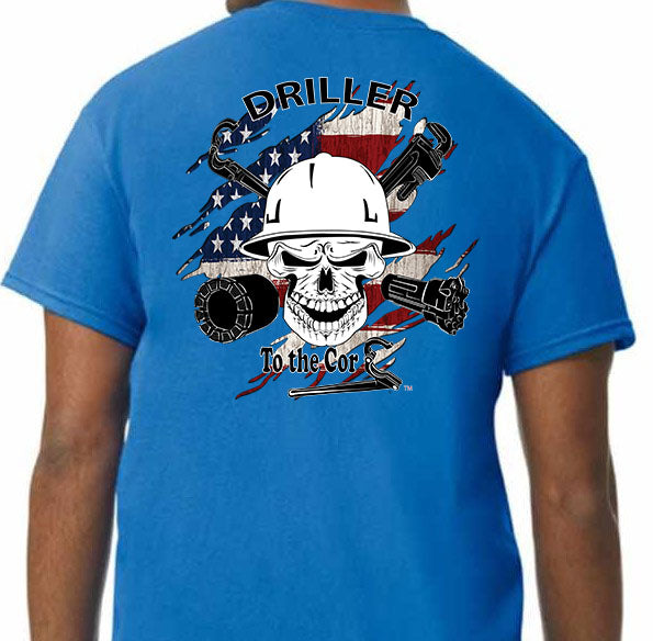 Driller to the Core™  Surface Driller Shredded flag