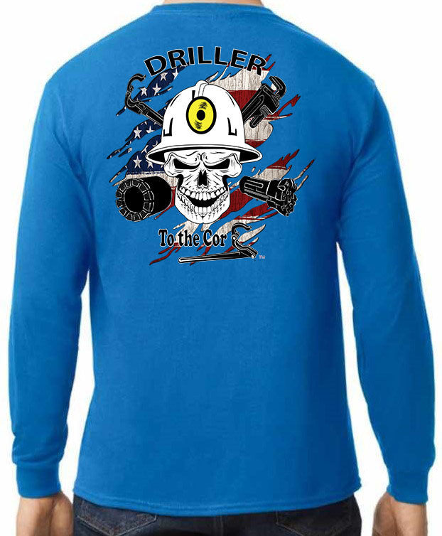 Driller to the Core™  Underground Driller Shredded flag